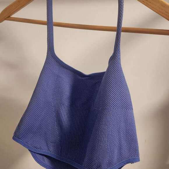 BLUE BELLE! By Anthropologie Halter  BLUE Tank Top NEW - Picture 1 of 2